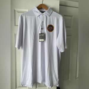 FJ Golf Shirt- Operation Healing Forces. White, Size L